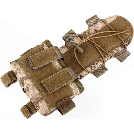 Sacoche de contrepoids pour casque en nylon, 25x12x7cm, vert python, rangement pour batterie et accessoires de sport outdoor, pochette de fixation casque, sac utilitaire léger (1/5)
