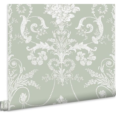 Laura Ashley JOSETTE Grun Vliestapete 10mx52cm