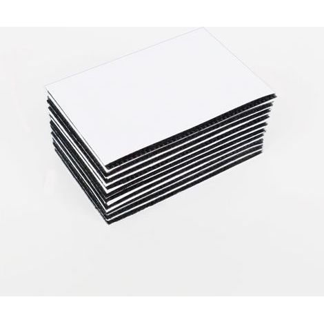 Scratch Autocollant Double Face,12 Paires Bande Agrippantes Adhésives Noir Nylon Ruban Adhésif Double Face Extra Fort Rectangle 6×4cm (1/4)