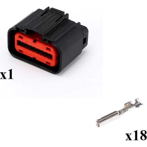 Kit connettore serie G.64 porta femmina 18 vie nero
