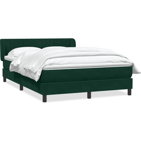 Maison Exclusive - Sommier à lattes de lit et matelas vert foncé 160x220cm velours
