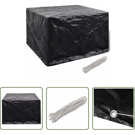 Rattan Möbel schützen - Gartenmöbel-Abdeckung 8 Ösen 135x135x90 cm (1/5)