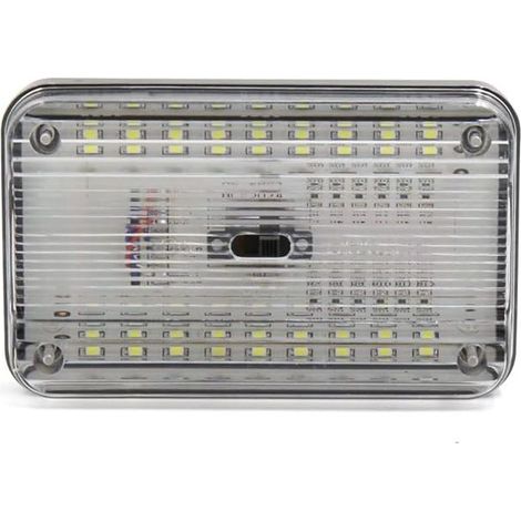 Plafonnier rectangulaire en forme de dôme, 12 V CC, 36 LED SMD blanches, pour intérieur de voiture (1/3)