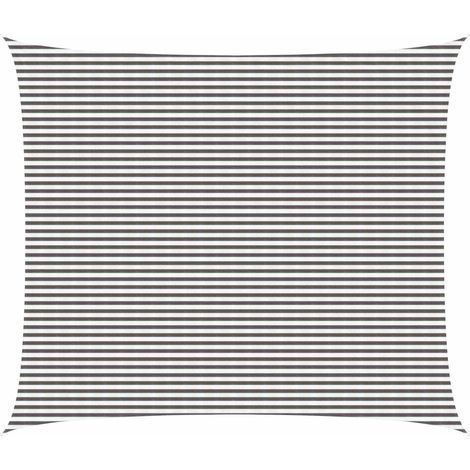 Sunshade Sail Light Grey and White 6 x 8 m HDPE vidaXL