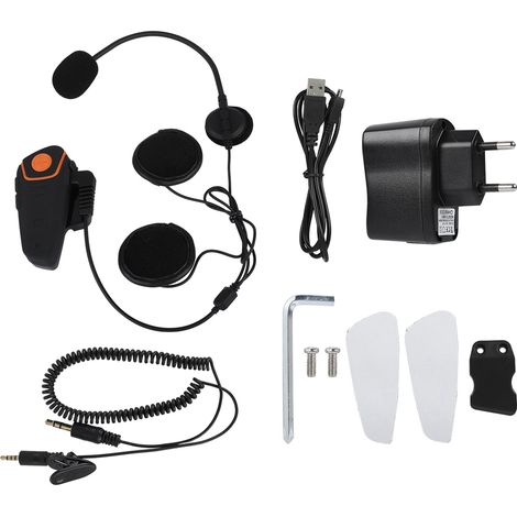 Casque moto Bluetooth avec GPS, radio MP3 et prise UE 100-240V pour motocyclette (1/5)
