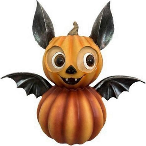 Décorations de citrouille chauve-souris effrayantes pour Halloween, en résine, mignonnes et décoratives. (1/5)