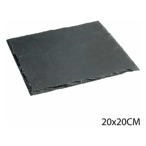 Plat de service 20x20 cm noir en ardoise naturelle