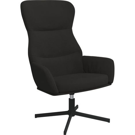Sillón de relax de terciopelo negro vidaXL (1/5)