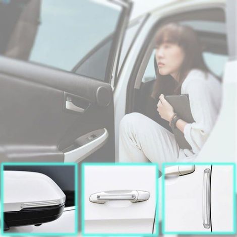 Pare-chocs de Porte Silicone Transparent 4 Pièces, Autocollants Anti-collision Portes Voiture Réfrigérateur Accessoire Mais Cuneary (1/5)