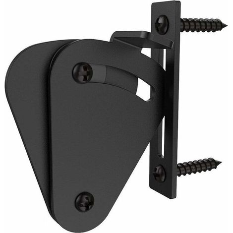 - Loquet Verrou de Porte Coulissante Targette de Porte Serrure de Baie Vitrée Coulissante Kit de Serrure pour Porte de Grange Grille Atelier Boulon de Porte, (1Pcs,Black) (1/5)