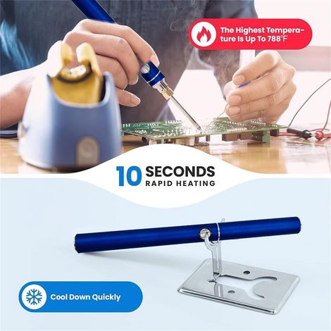 Soldering Iron - Wireless - 1100 Mah - Digital Display - Adjustable Temperature - USB Rechargeable - With Led Spotlight - 3 Tips - 1 Unit (1/5)