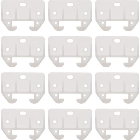 12 pezzi di guide per cassetti in plastica bianca, guide per cassetti di comò, parti di ricambio scorrevoli per mobili per comò, credenze, comodini e sistemi