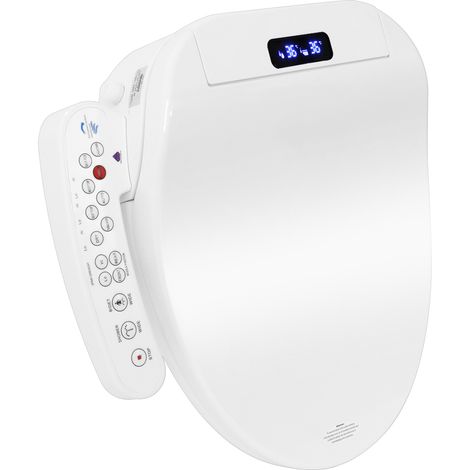 Puluomis – Abattant WC japonais automatique avec bidet – Coque ABS durable – Température de l'eau réglable – Couvercle à fermeture douce – Panneau LCD multifonction