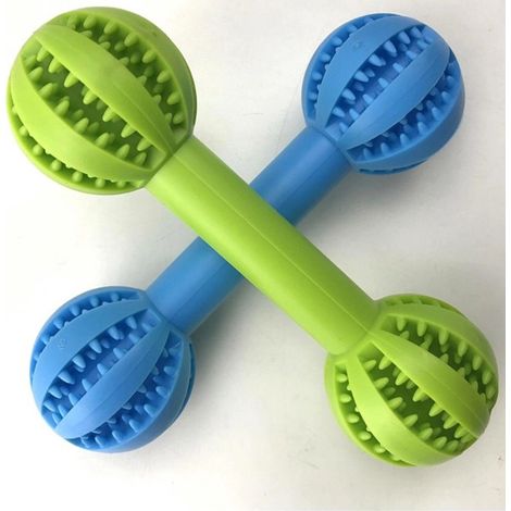 Cargador de fugas para mascotas, juguete para perros, pelota de goma elástica, juguete masticable para alimentar mascotas, palo masticable, cepillo de dientes, color enviado al azar (1/5)