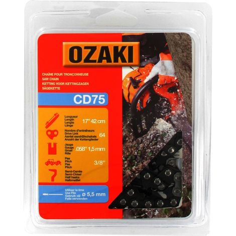 Catena motosega quadrata 3/8" 058 (1,5mm) 64 trascinatore (E64) OZAKI