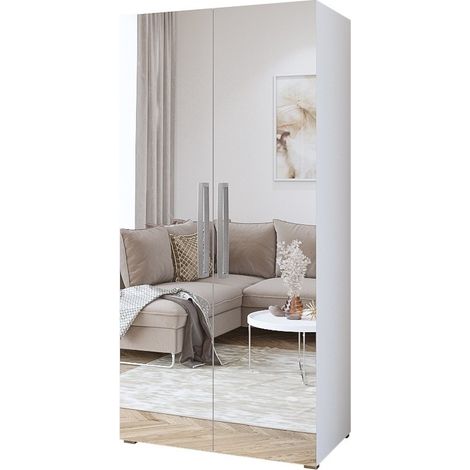 Armadio design 100 cm 2 porte con grandi specchi collezione JUPITER