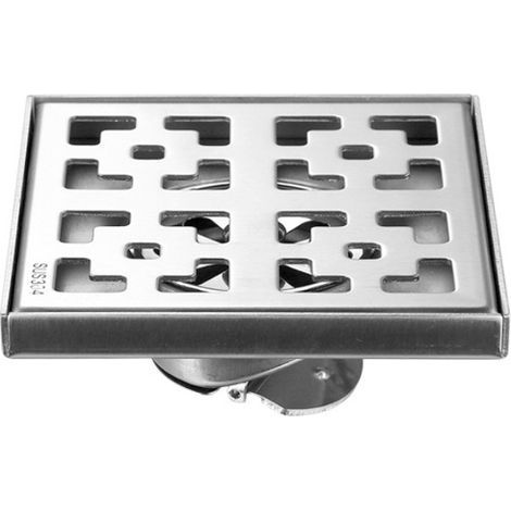 12x12cm Siphon douche à l'italienne Siphon de sol Grand siphon de sol extérieur Acier inoxydable 304 Grand format extérieur (1/3)