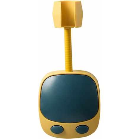 Ventouse Support de Douche Reglable Sans Percage,Support de Douchette Ventouse Orientable,Ventouse Support Mural Douchette Douche Salle de Bain,Support de Pommeau de Douche，bleu-jaune, une pièce