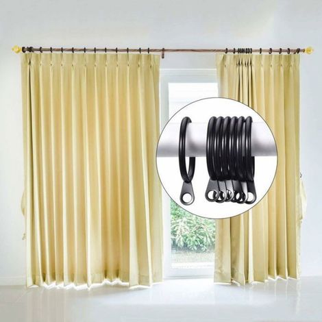 Anneaux Rideaux Métal, Ø30mm, Paquet de 40, Suspension Rideaux, Tringles Œillets Coulissants (1/4)