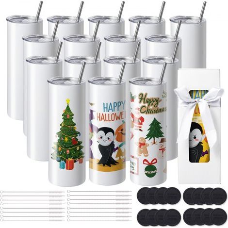 Gobelets Thermos à Sublimation de 59 cL - 16PCs - Fins et Droits (1/5)