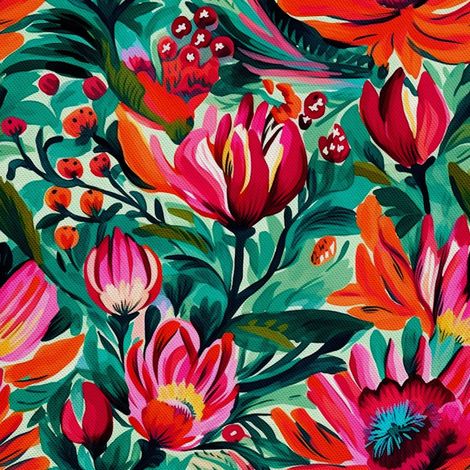 Outdoor dekostoffe oxford - Blumen- DX2088 (1/5)