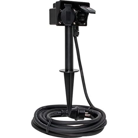Kopp, presa per esterni da 230 V con picchetto da giardino, con 4 contatti di protezione e cavo da 1,5 m (1/5)