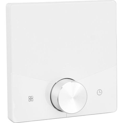 Intelligenter WLAN-Thermostat mit digitalem Drehknopf und Farbdisplay zur präzisen und programmierbaren Steuerung Ihres Heizsystems (95–240 V AC, 24 V AC/DC), weiß (1/5)