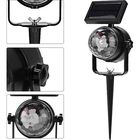 Projecteur LED féérique étanche à panneau solaire pour fêtes de Noël et festivals (1/5)