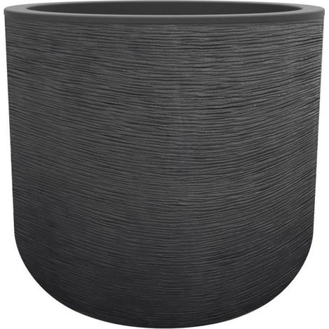 Pot Rond Graphit Up 50cm Anthracite Pot De Fleurs Design Extérieur Résistant - Eda