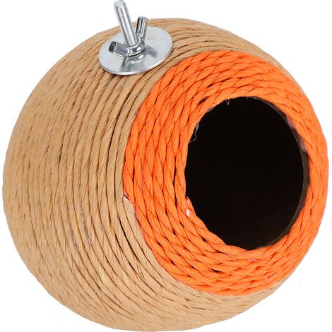 Nids d'oiseaux tissés à la main, cage de nidification en coquille de noix de coco pour perroquets et hamsters (1/5)
