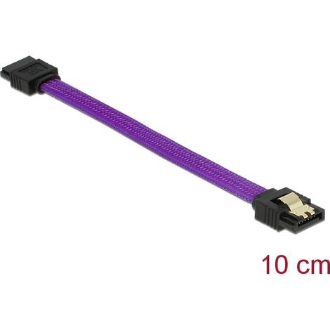 Kabel sata 6gb/s 10cm violett ge/ge metall premium