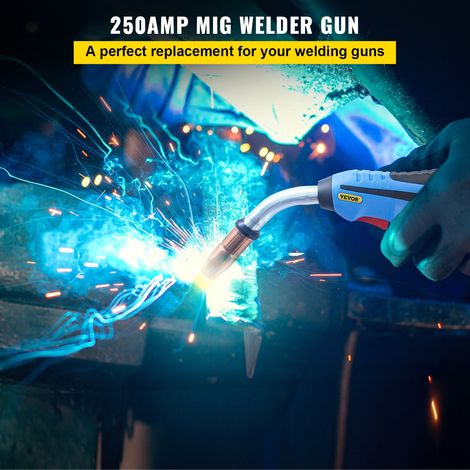 Pistolet de soudage Mig 4,6 m torche remplacement câble souple 250 A cycle de service 60% pour soudeur électrique utilisation inten… (1/5)