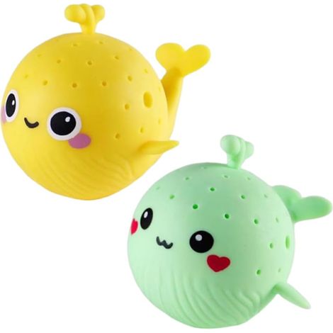 Accesorio de baño para perros con forma de ballena: 2 piezas de TPR que rocían agua, ideal para el baño y juegos acuáticos. (1/5)