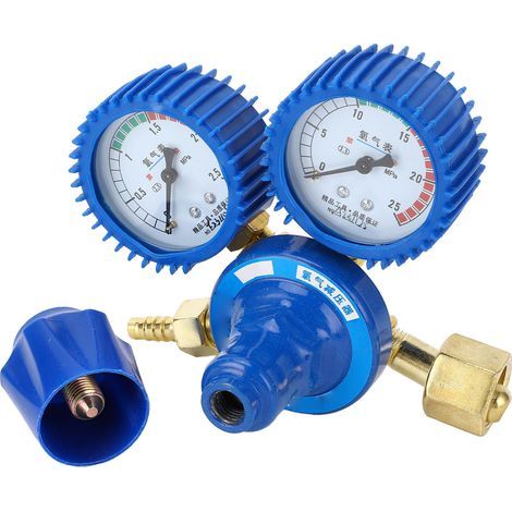 Zubehör zur Druckreduzierung von Sauerstoffdruckreglern für Sauerstoffflaschen mit stoßfestem Manometer (1/5)