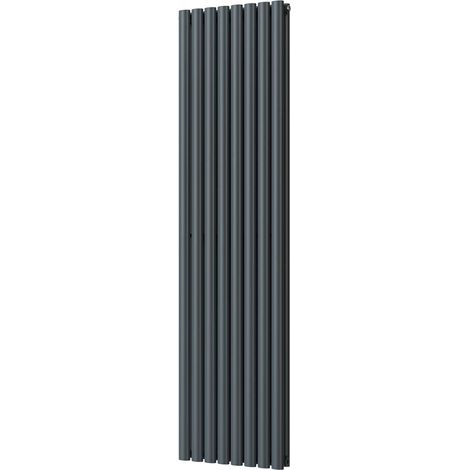 Omeara - Anthracite Vertical Radiator H1800mm x W464mm Double Panel