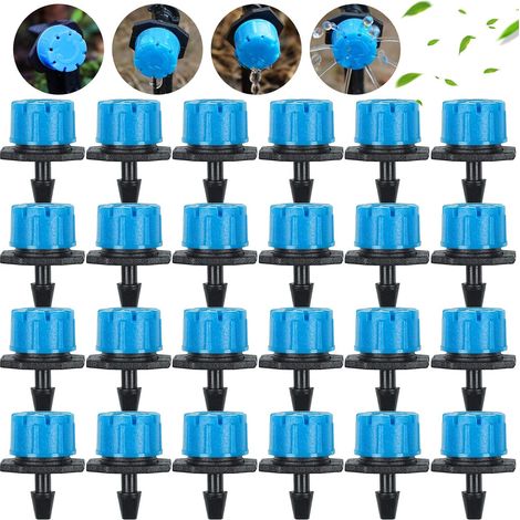 100Pcs Goutteur D'irrigation de Jardin, Goutteur à débit réglable à 8 trous Micro arroseur Système d'irrigation de jardin Pour le jardin en herbe (1/5)