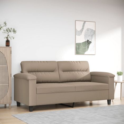 2-Sitzer-Sofa Taupe 140 cm Mikrofasergewebe vidaXL (1/5)