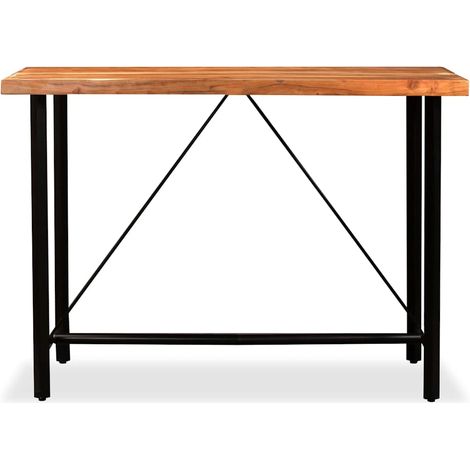 Maison Exclusive - Table de bar Bois massif d'Acacia 150x70x107 cm (1/5)