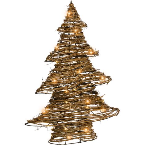 Decoración navideña LED 40 bombillas árbol de Navidad iluminado decoración navideña natural Fureso