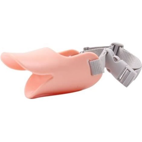 Größe: M - Rosa - Silikon-Entenschnabelmasken für Hunde, Beißschutz für das Maul und (1/4)