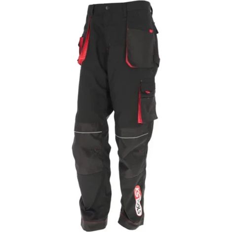 Kstools – Pantalon de jardinage noir 100% coton – 2 poches zippées – Densité 270 gr/m² – Confort et fonctionnalité pour professionnels (1/3)