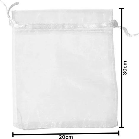 (Blanc - L, 100 pièces) Sacs de protection pour fruits, filets anti-oiseaux pour jardin, sacs en filet pour fraises et raisins, protection pour plantes et légumes, outil de jardinage (1/4)