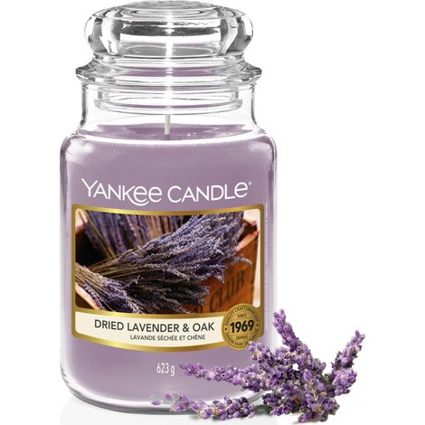 Bougie parfumée Grande bougie en pot Lavande Séchée et Chêne Bougies à combustion longue jusqu'à 150 heures Cadeaux pour les femmes (1/5)