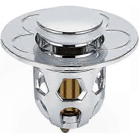 Lot de 2 Bonde d'Évier Universelle avec Mécanisme Pop-Up, Filtre Anti-Odeur et Anti-Retention pour Cuisine et Salle de Bain, Attrape-Cheveux, Bouchon Résistant pour Écoulement Facile (1/3)
