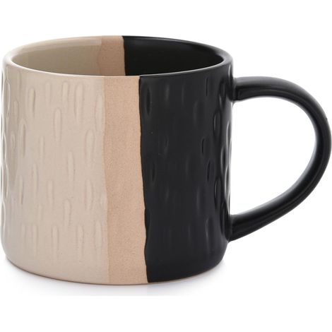 Tazza da caffè in gres nero e crema da 250 ml Kraft Duka (1/5)