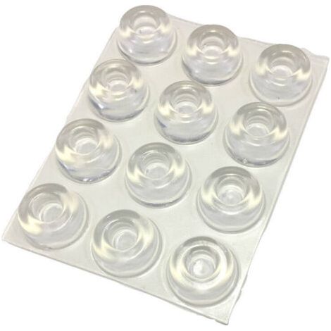 Kleine, durchsichtige Türstopper (108 Stück) – selbstklebende Türstopper, Wandschutz, Gummifüße für Lautsprecher, Elektronik, Möbel, 22 x 10 mm, FLITI