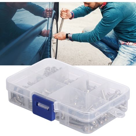 Boîte de 250 boulons à tête cylindrique hexagonale et écrous hexagonaux M3 en acier inoxydable 304 (1/5)