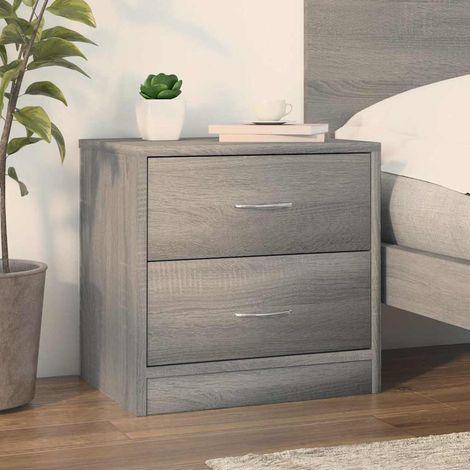 vidaXL Bedside Cabinet Grey Sonoma 40x30x40 cm Engineered Wood (1/5)