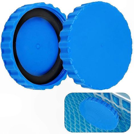 Bouchons d'hiver pour piscine hors-sol, lot de 2 obturateurs antigel avec joints, accessoires d'étanchéité parfaits pour fermeture saisonnière. (1/5)