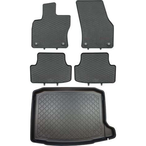 Ensemble de tapis de sol en caoutchouc pour Seat Ateca SUV (à partir de septembre 2016) + tapis de coffre (1/5)